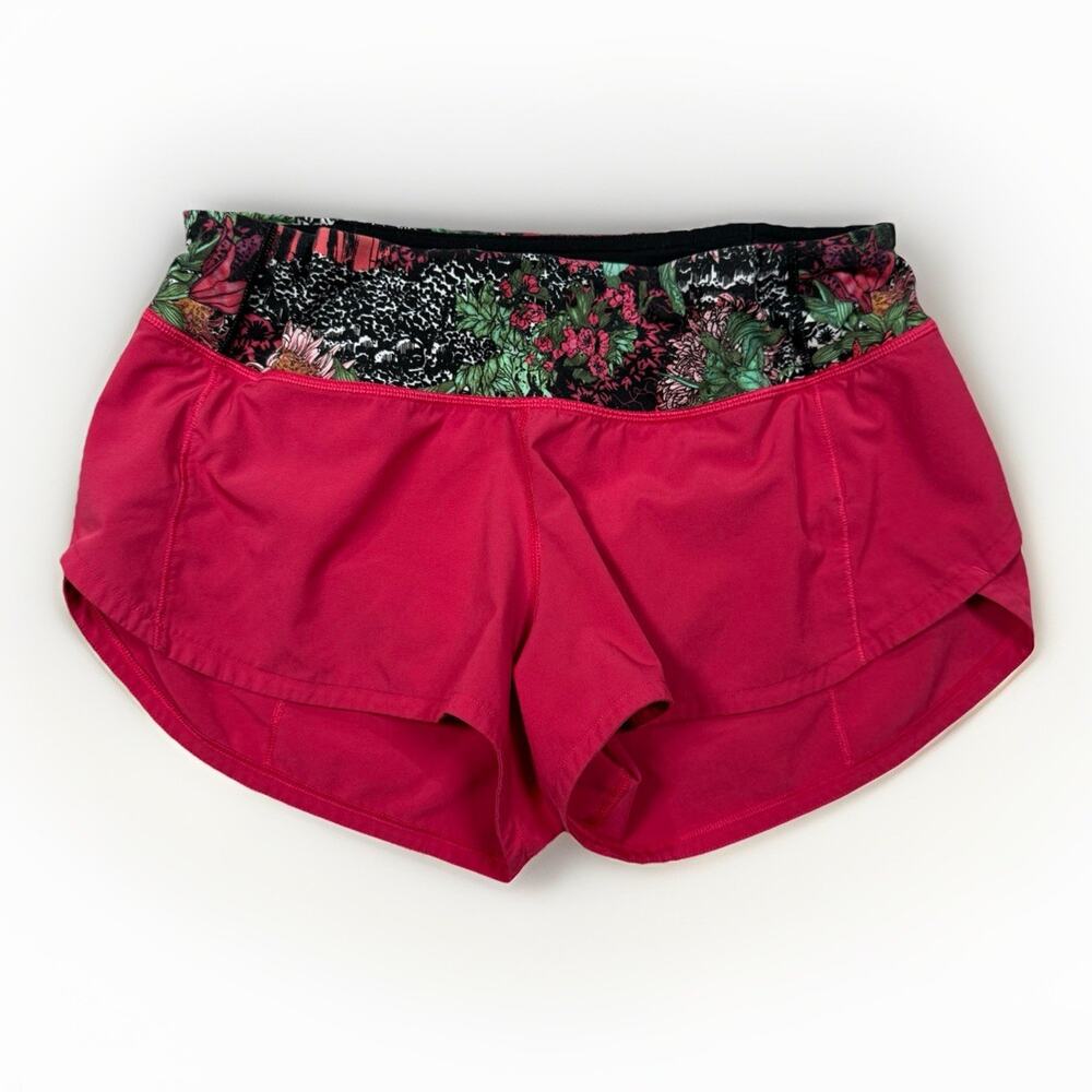 Lululemon Speed Up Short 2.5" Fuchsia Pink / Zen Garden Women’s Size 4